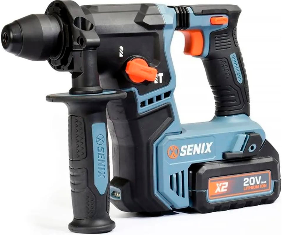 Перфоратор Senix 20 В, SDS-plus, 1.2 Дж, 17 мм, 1х4 Ач, ЗУ, кейс