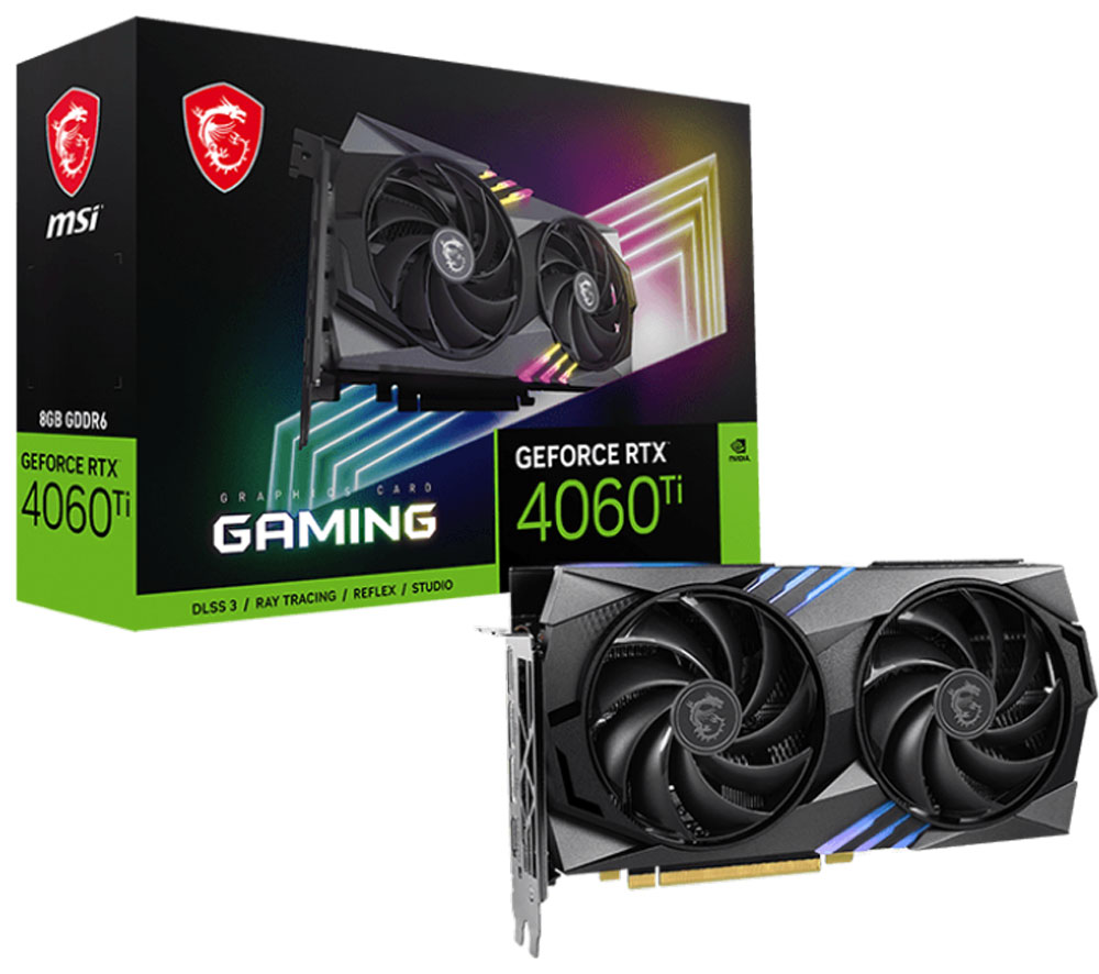 Видеокарта MSI GeForce RTX 4060 Ti GAMING 8G Видеокарта MSI GeForce RTX 4060 Ti GAMING 8G