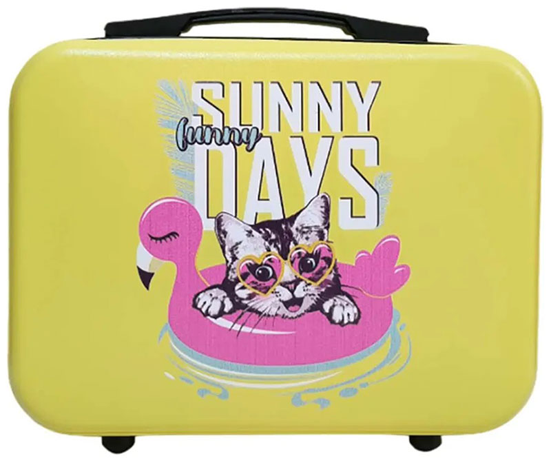 

Сумка дорожная Lats Бьюти-кейс, Кот, желтый (690)