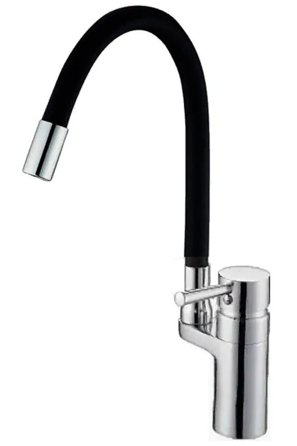 

Смеситель для кухни с гибким изливом D-Lin хром (D157315-1), Хром/черный