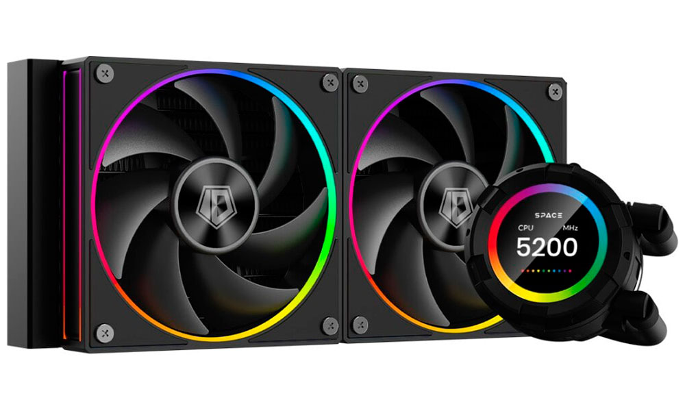 Изображение товара ID-Cooling SL240 BLACK Жидкостное охлаждение для процессора с ARGB подсветкой