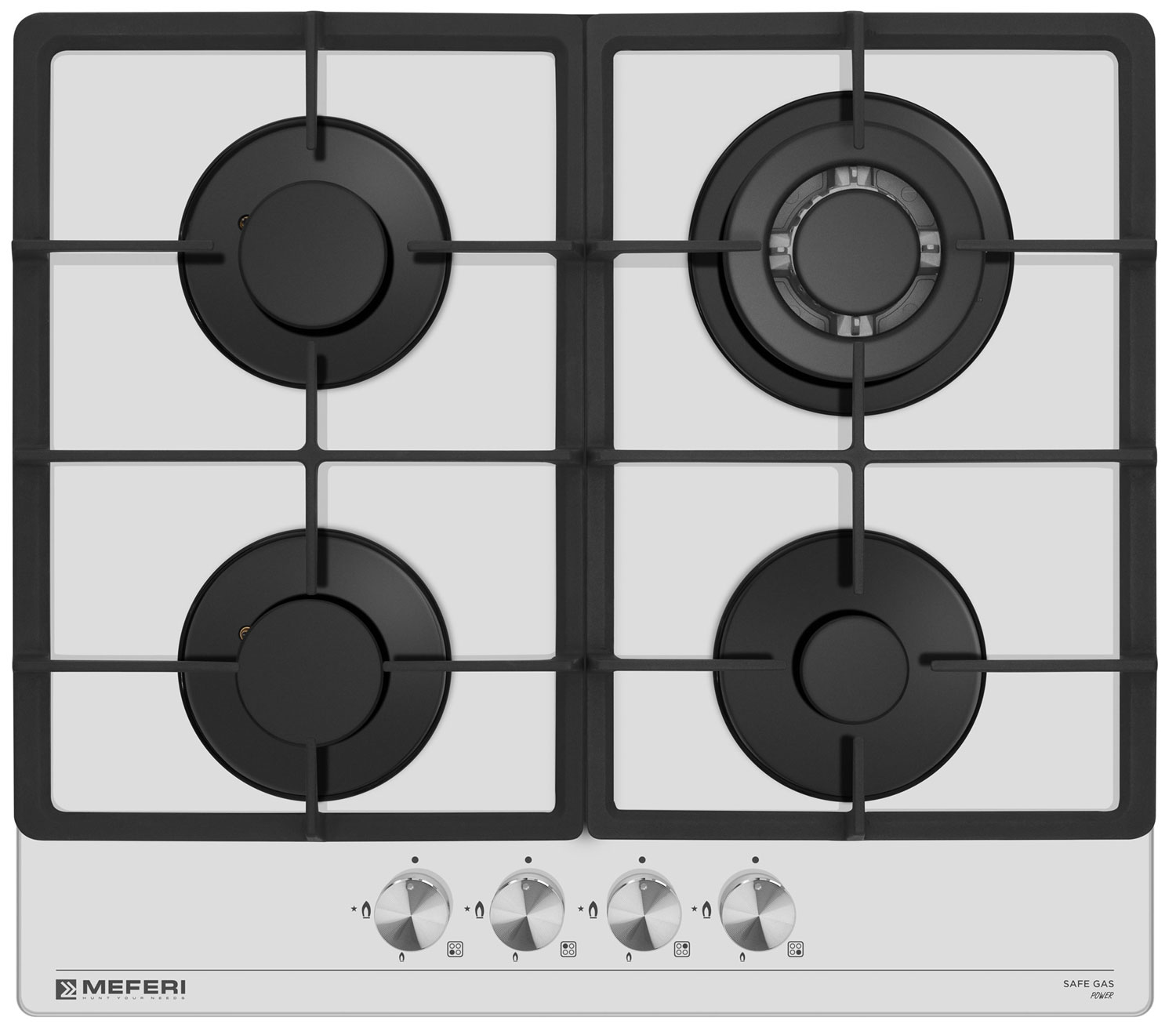 Изображение товара Газовая варочная панель Meferi MGH604WH GLASS POWER