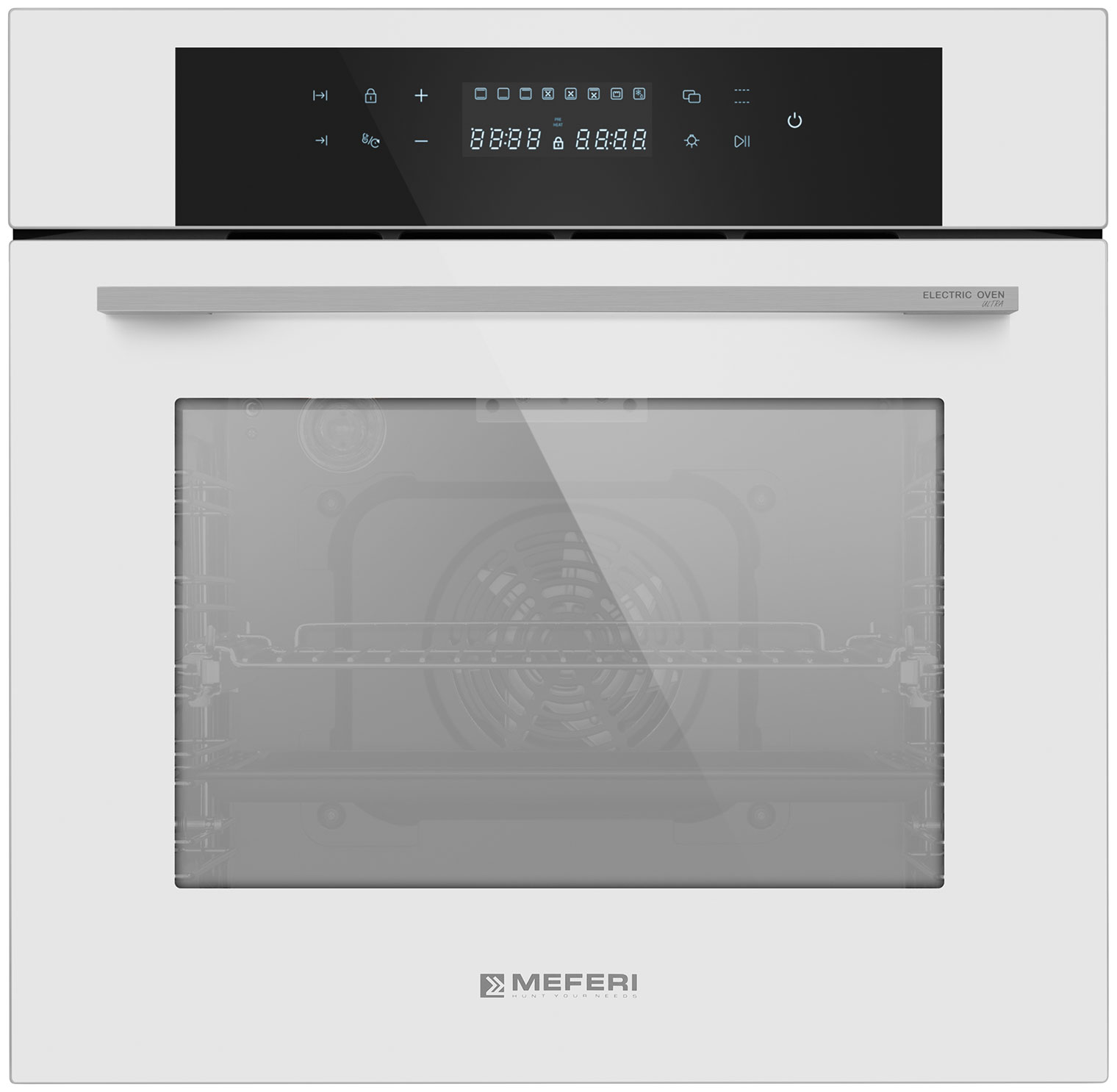 Изображение товара Электрический духовой шкаф Meferi MEO6010WH ULTRA белый, 65 л, гидролизная очистка