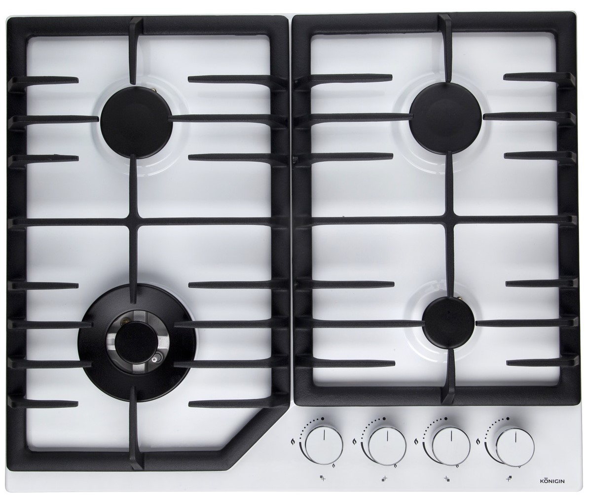 Изображение товара Газовая варочная панель Konigin Blaze 604 WHW с 4 конфорками и газ-контролем Изображение товара Газовая варочная панель Konigin Blaze 604 WHW с 4 конфорками и газ-контролем
