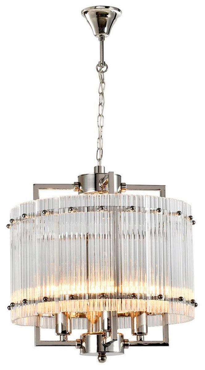 Изображение товара Подвесная люстра iLamp Silverstone P9503-4 NIC для гостиной в неоклассическом стиле