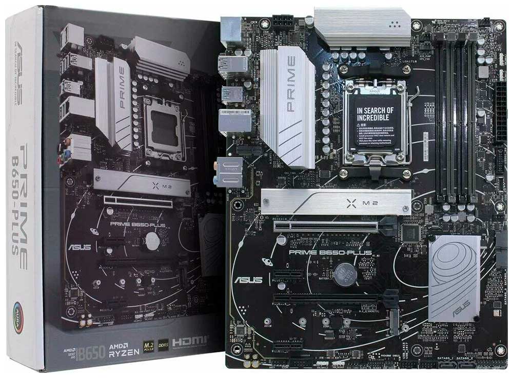 Изображение товара Материнская плата Asus PRIME B650-PLUS-CSM для платформы AM5 ATX DDR5 7.1 каналов звука