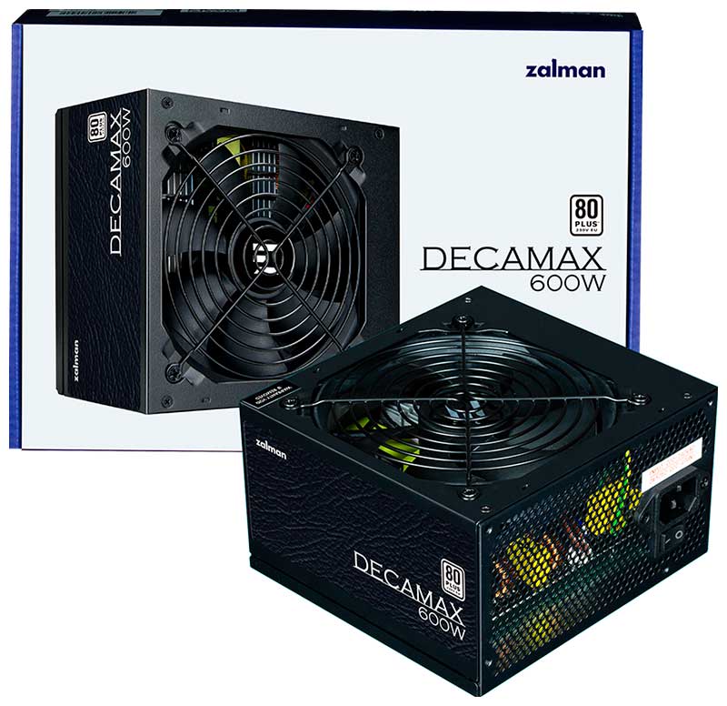 Изображение товара Блок питания Zalman DecaMax 600W ZM600-LX3 с активным PFC и 120 мм вентилятором