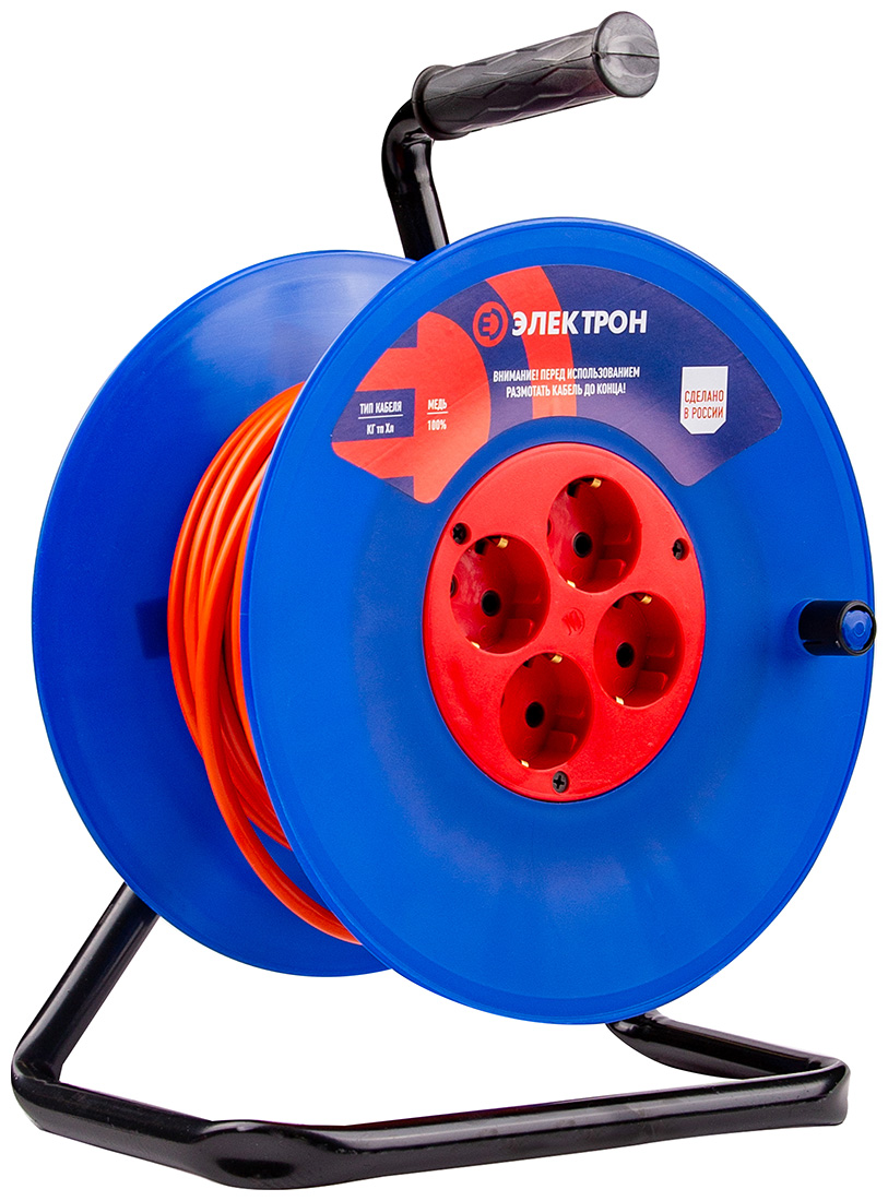 Изображение товара Удлинитель силовой Электрон 3500 Вт на катушке 30 м IP20 российский