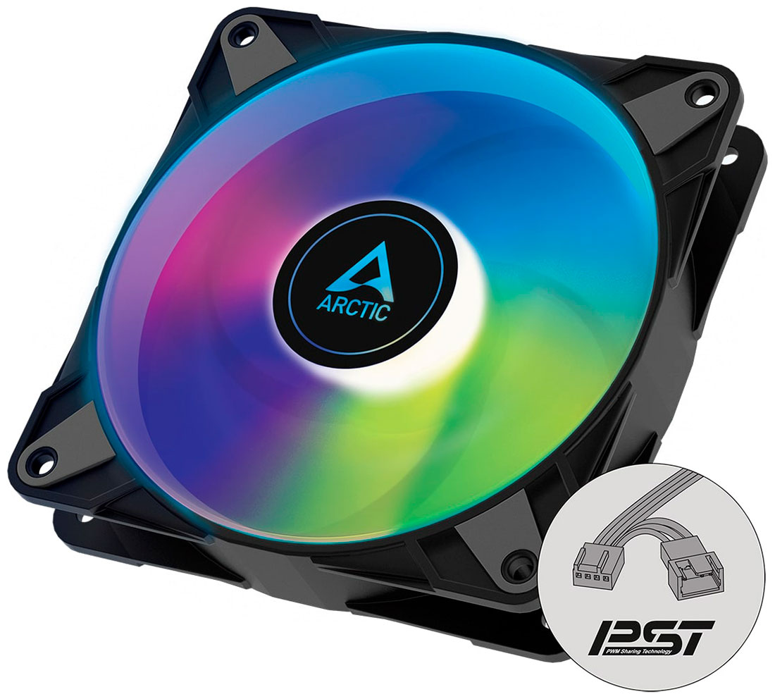 Вентилятор для корпуса Arctic P12 PWM PST A-RGB 0dB Black (ACFAN00231A)