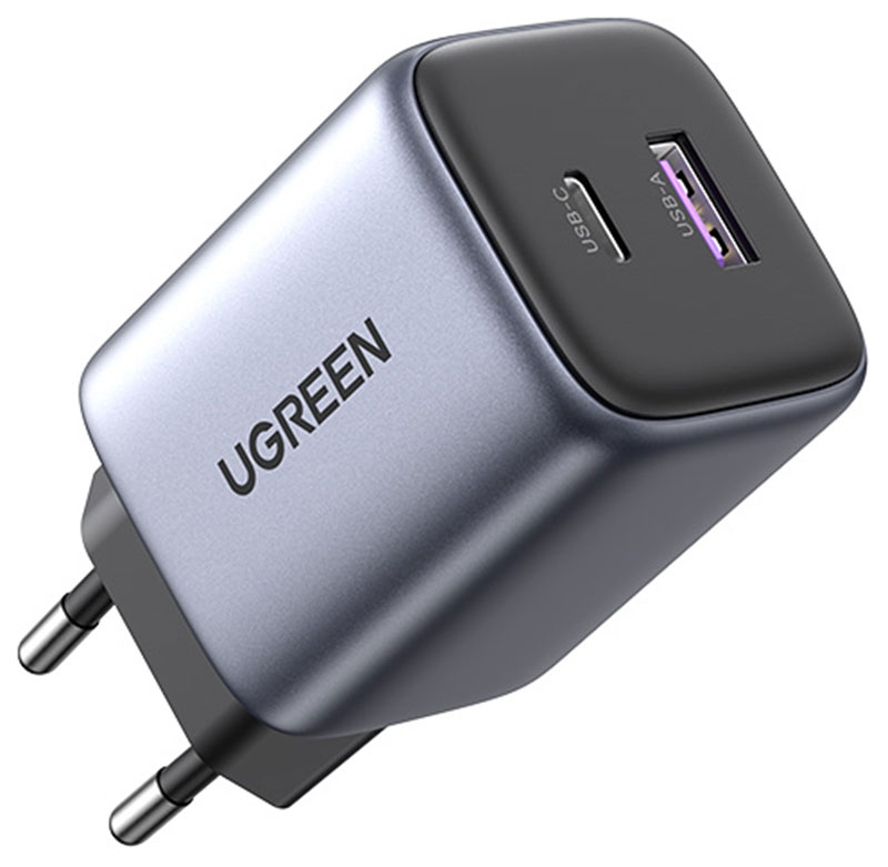 Изображение товара Сетевое зарядное устройство Ugreen Nexode 35W USB-A USB-C серое