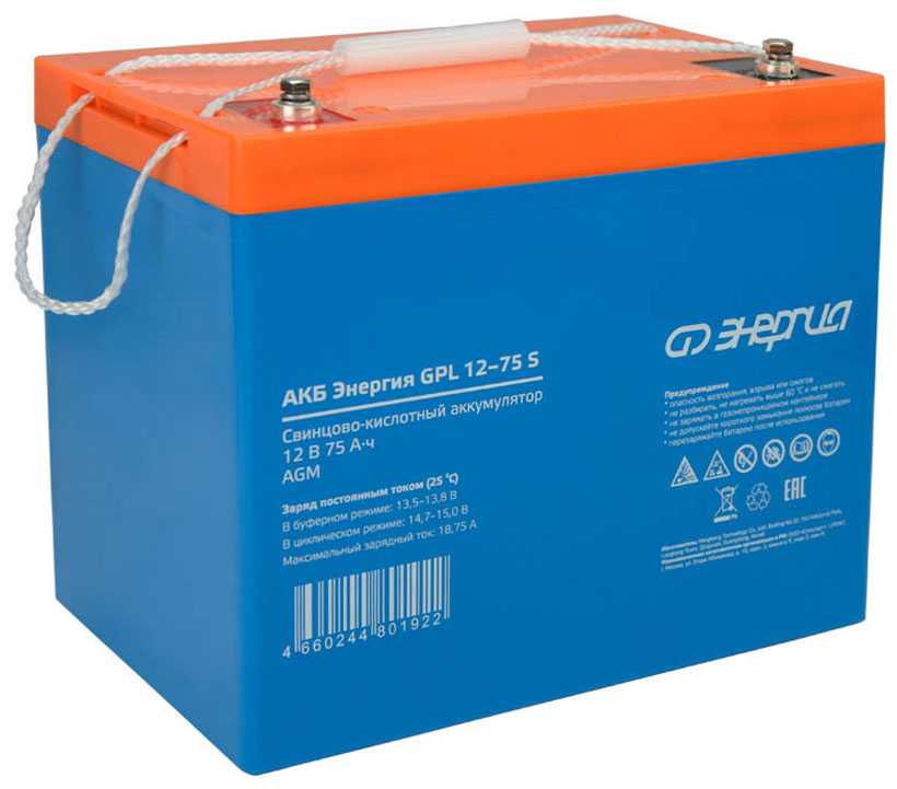 Изображение товара Аккумулятор Энергия GPL 12-75 S