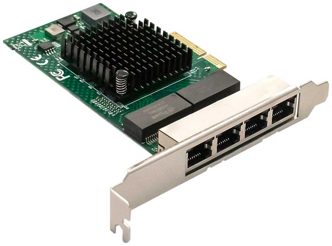 Изображение товара Сетевой адаптер ExeGate EXE-BCM5719 4 порта Ethernet PCIe адаптер для ПК