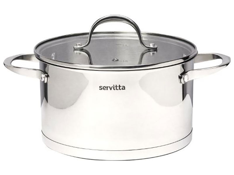 Изображение товара Кастрюля с крышкой Servitta Rigoroso 3.3 литра для всех типов плит