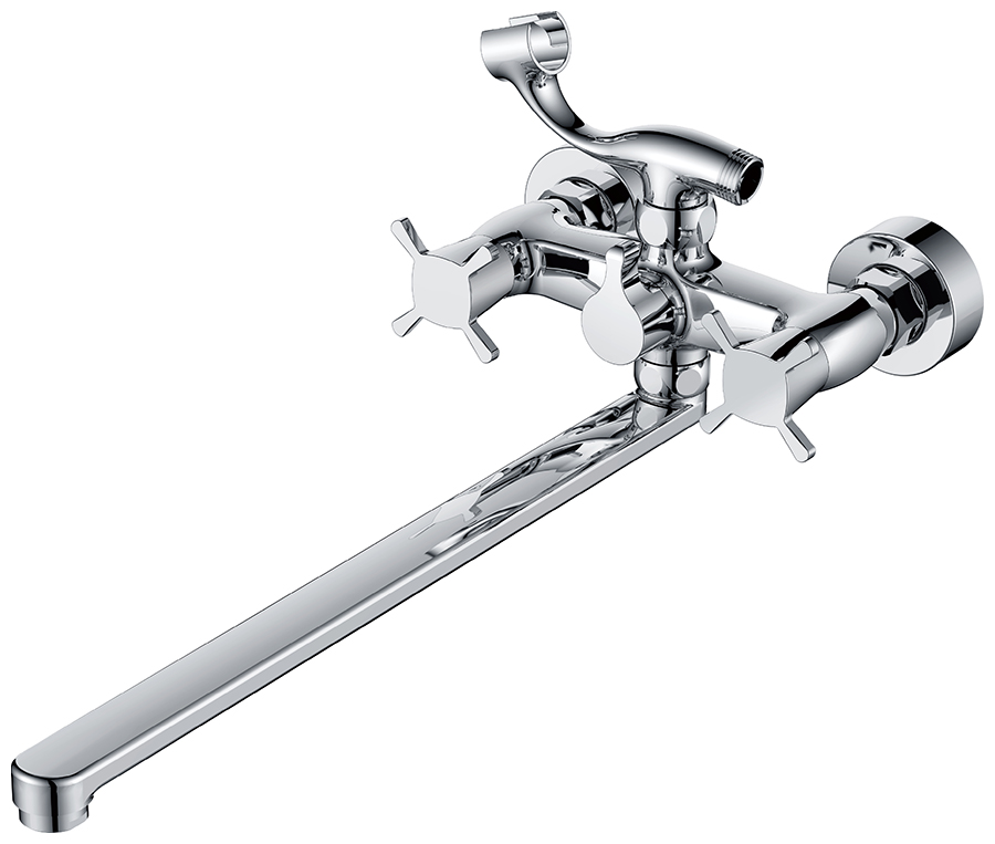 Изображение товара Смеситель для ванны с душем Kaiser Cuatro, Хромированный (58055)