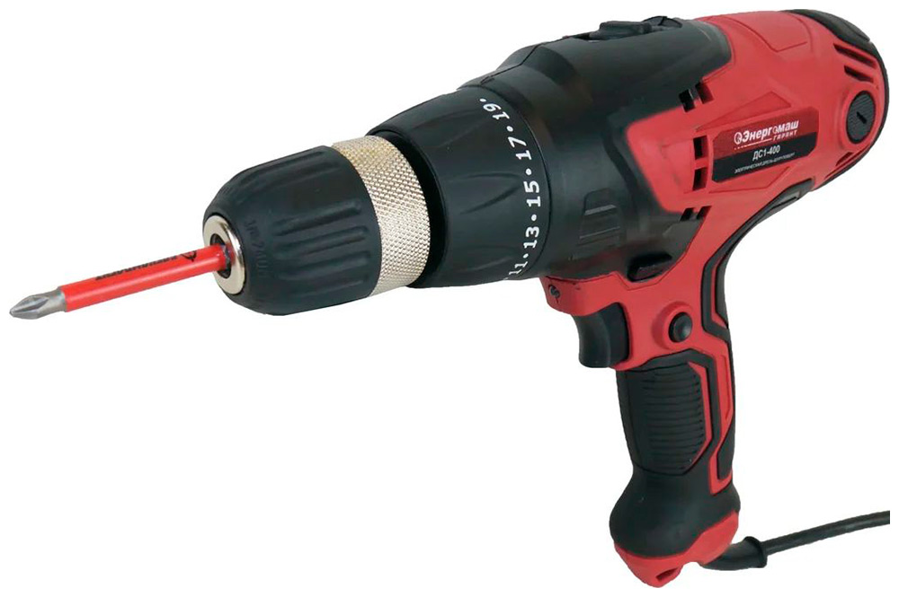 Изображение товара Дрель-шуруповерт Энергомаш ГАРАНТ (ДС1-400)