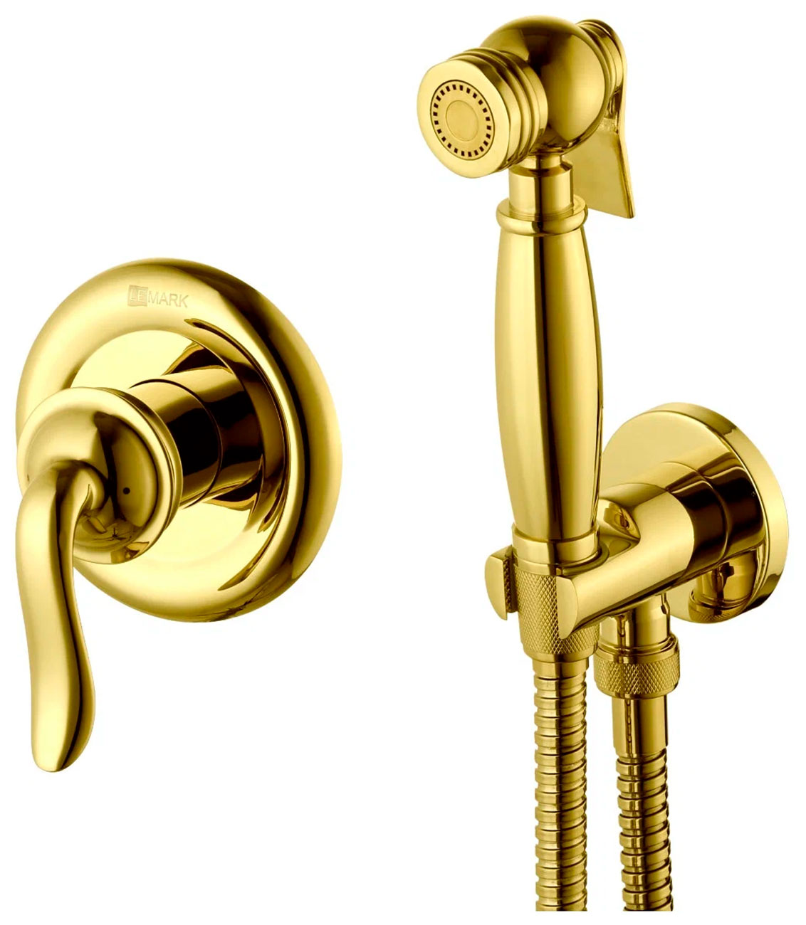 Изображение товара Встраиваемый смеситель Lemark Brava LM4719G с гигиеническим душем золото