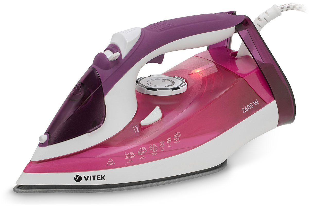 Утюг Vitek VT-8354 2600Вт фиолетовый/белый