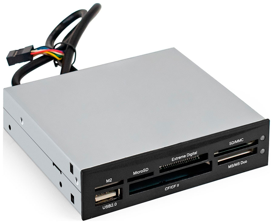 Изображение товара Картридер USB 2.0 ExeGate CR-415 3.5 черный - быстро и надежно