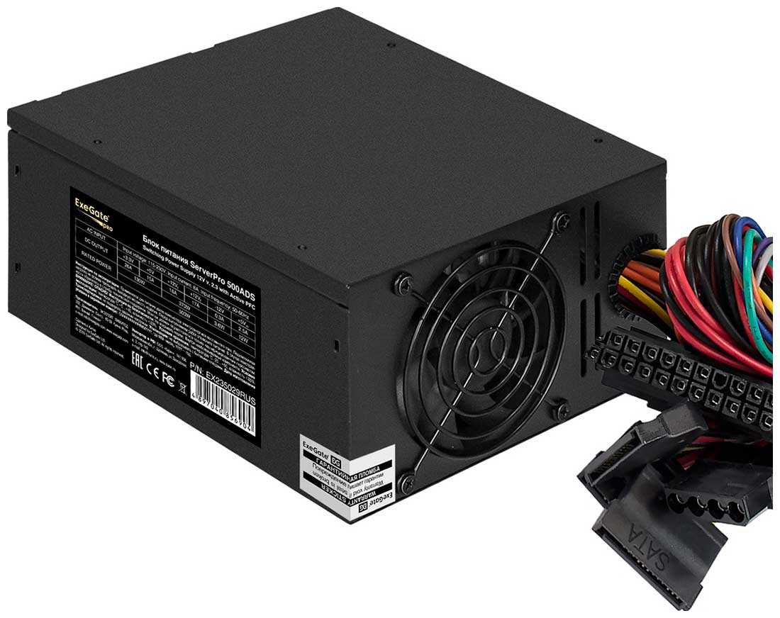 Изображение товара Серверный БП ExeGate 500W ServerPRO-500ADS (EX235029RUS)