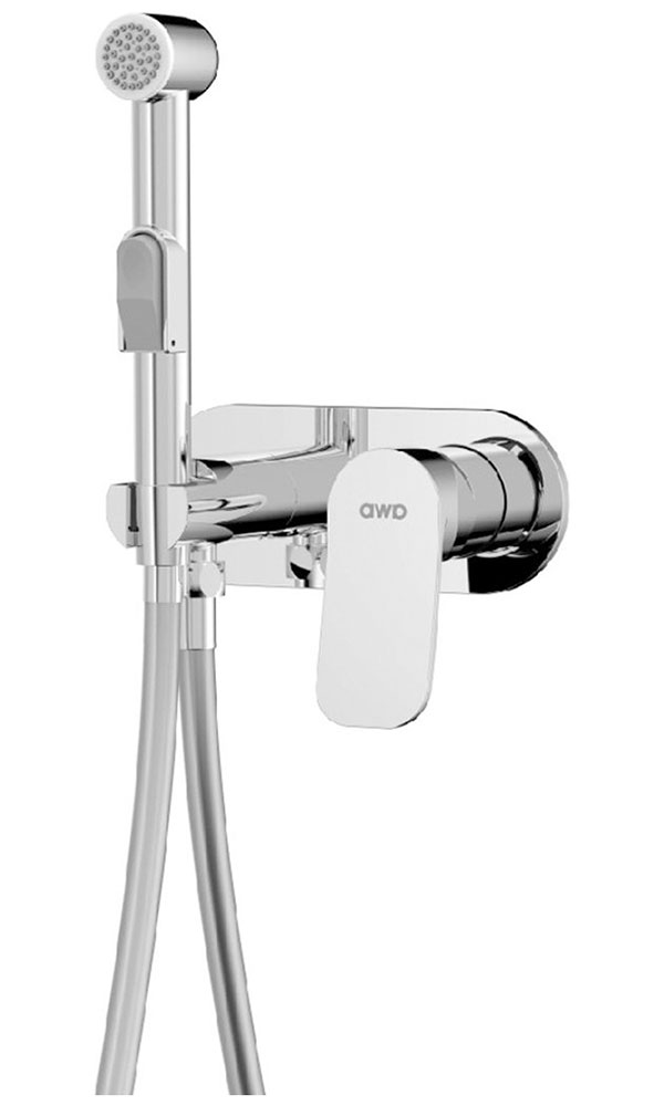 Изображение товара Смеситель встраиваемый с гигиеническим душем AWP Teza (S0819C) хром
