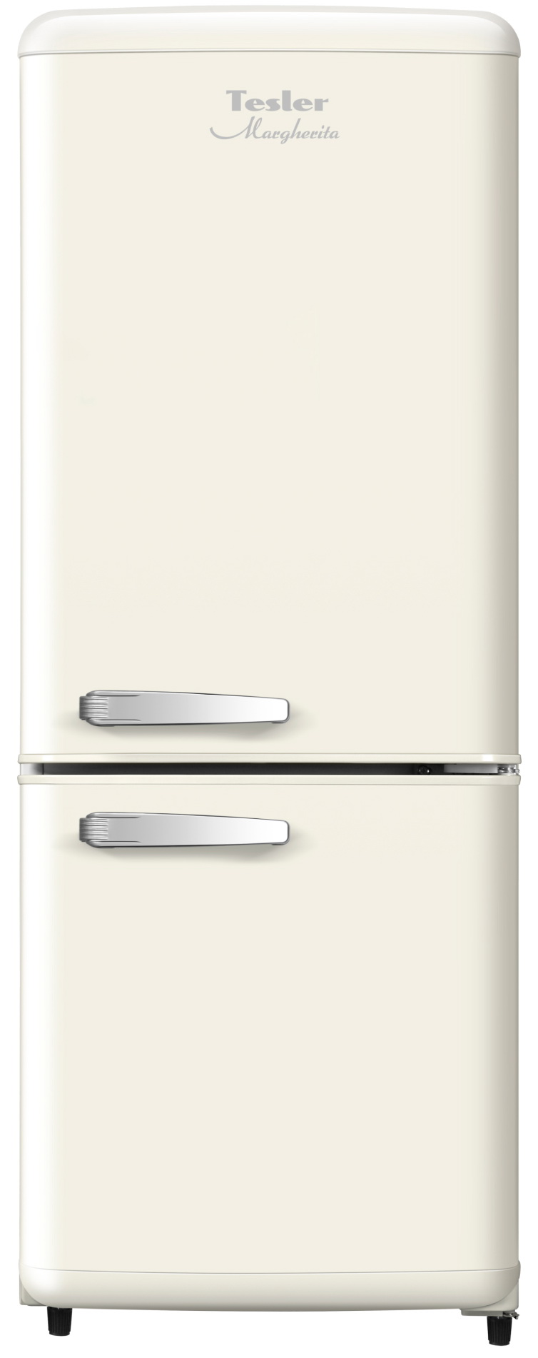 Изображение товара Двухкамерный холодильник Tesler RB-107 Ivory ретро стиль компактный с морозильной камерой