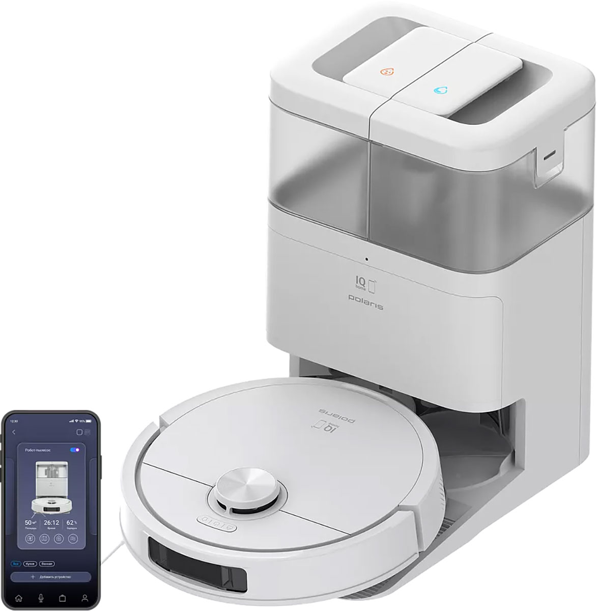 Изображение товара Робот-пылесос Polaris PVCRAC 7290 WIFI IQ Home с самоочисткой