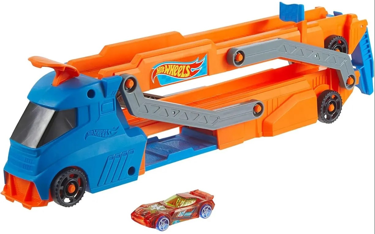 Изображение товара Трек Hot Wheels Транспортер с гоночной трассой (HYT83)
