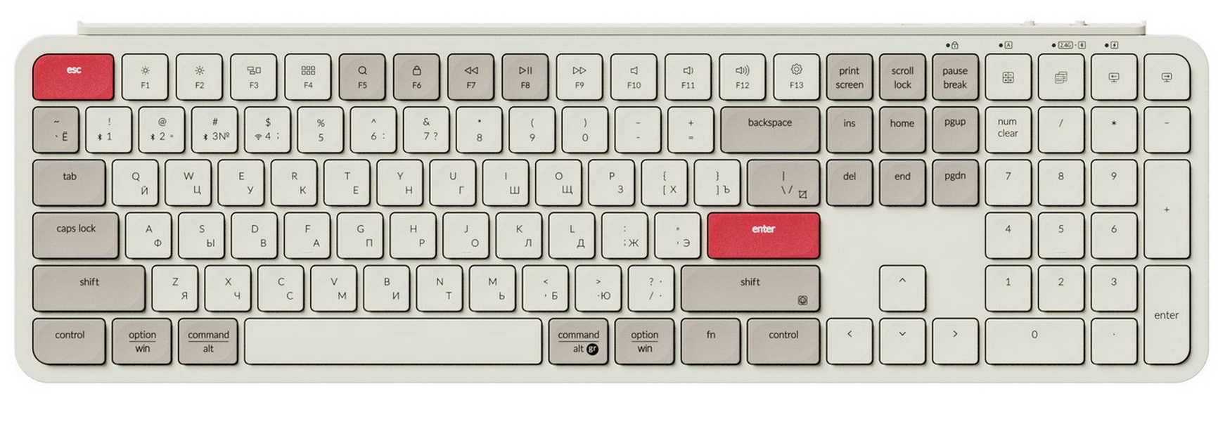 Изображение товара Беспроводная ультратонкая клавиатура Keychron B6 Pro, 109 клавиш, Bluetooth