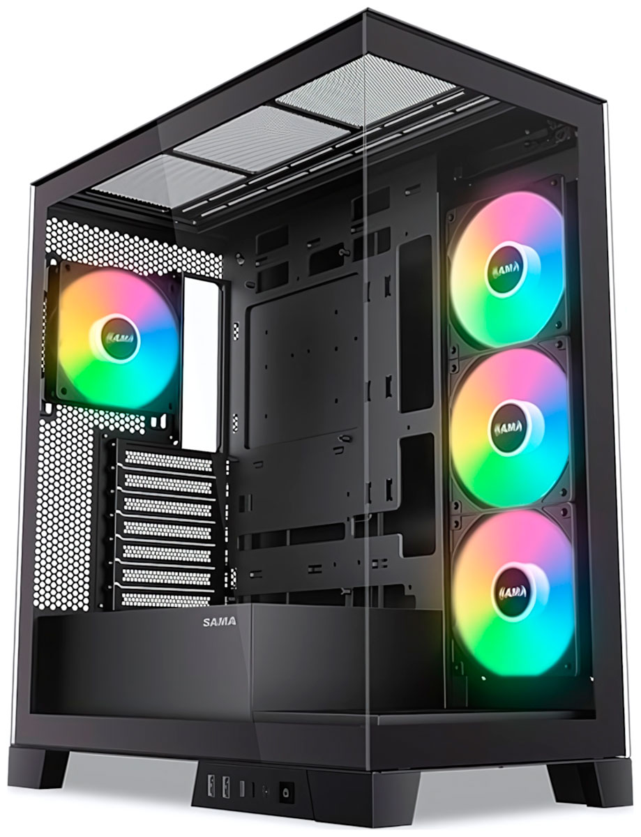 Изображение товара Компьютерный корпус Sama V50 Black (V50-BKADA4X1-GL)