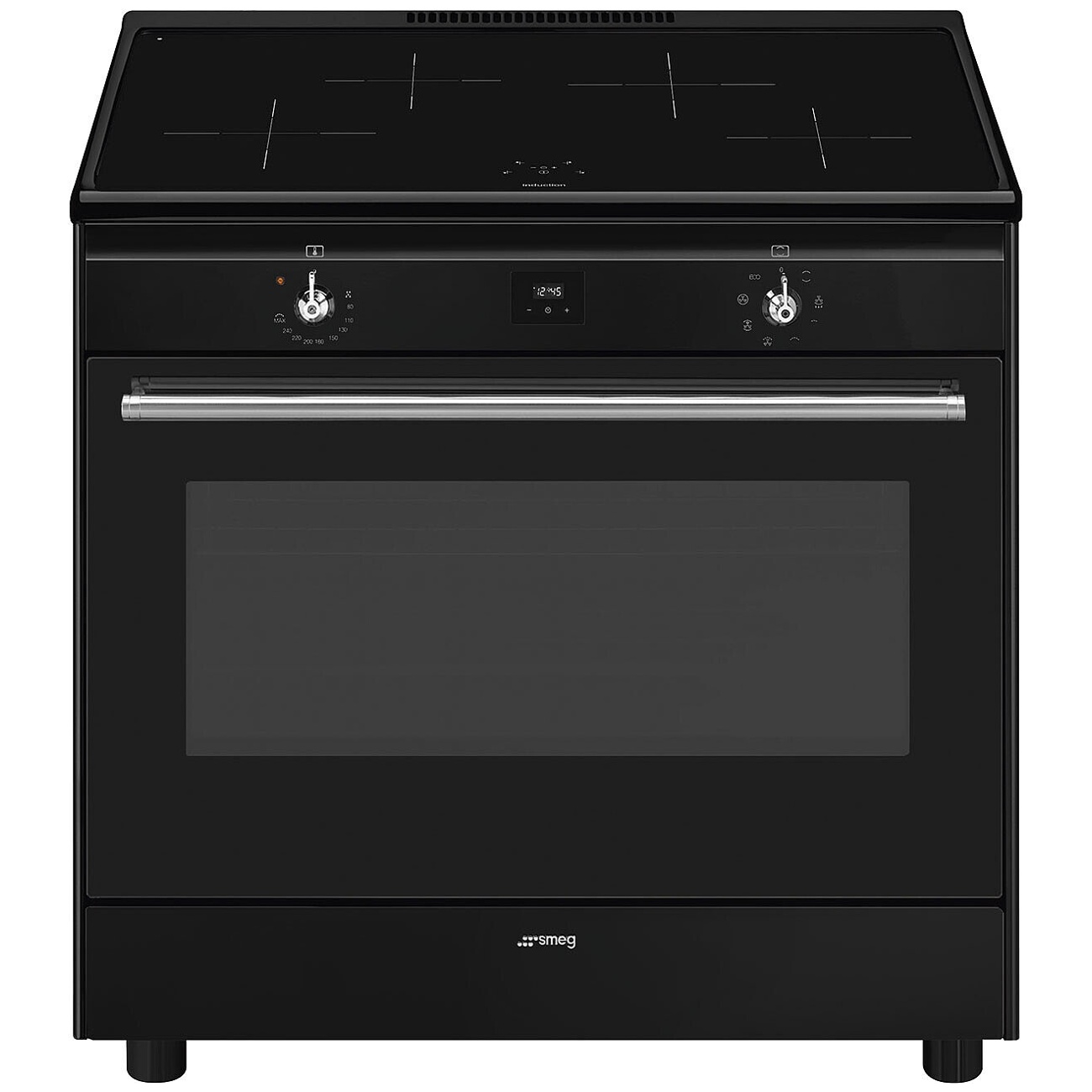 Изображение товара Варочный центр Smeg CX91IMBL 90х60 см черный электрический и индукционный с духовкой