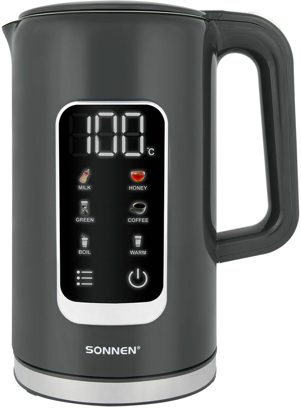 Изображение товара Чайник электрический Sonnen KT-8723G, 1.7 л, 2200 Вт, серый