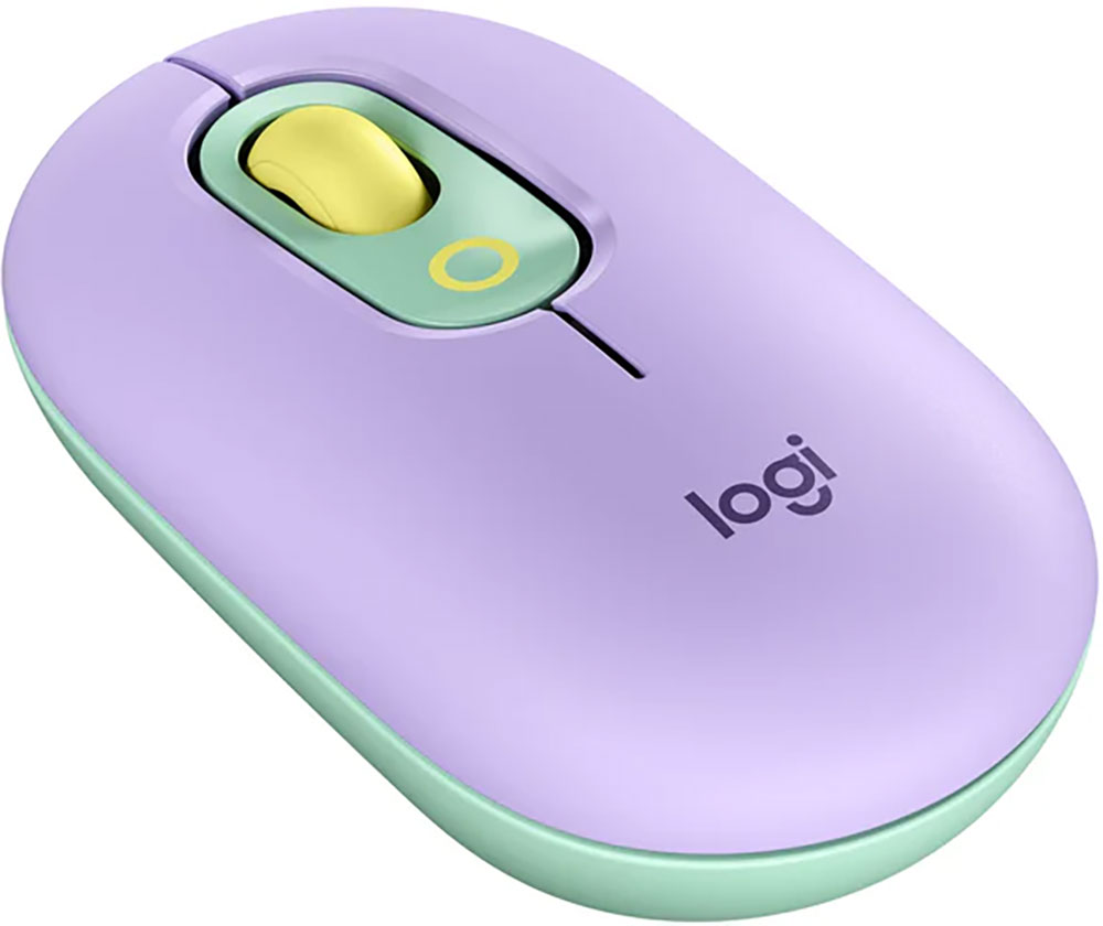 

Мышь беспроводная Logitech POP, фиолетовый-зеленый