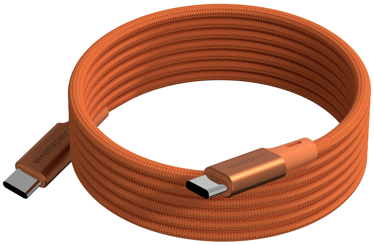 

Магнитный кабель Magssory Link C, 60W, 1.2м, USB-C, Оpaнжeвый