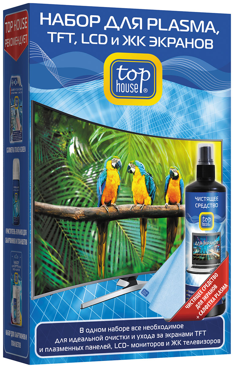 Изображение товара Набор Top House 391510 для PLASMA, TFT, LCD и ЖК экранов, 2 предмета Изображение товара Набор Top House 391510 для PLASMA, TFT, LCD и ЖК экранов, 2 предмета
