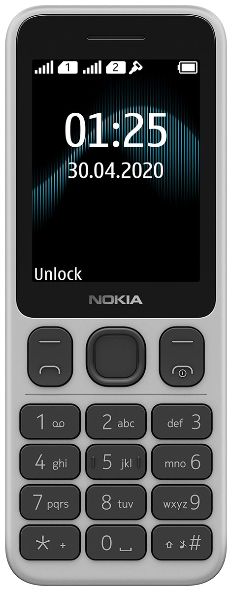 Мобильный телефон Nokia 125 DS White usb sim kaartlezer bankkaart ic id emv tf mmc kaartlezers usb ccid iso 7816 smart sim kaartlezer
