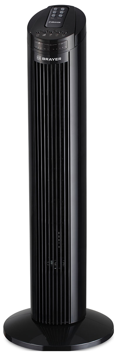 Изображение товара Вентилятор Brayer BR4958BK напольный безлопастный с пультом черный