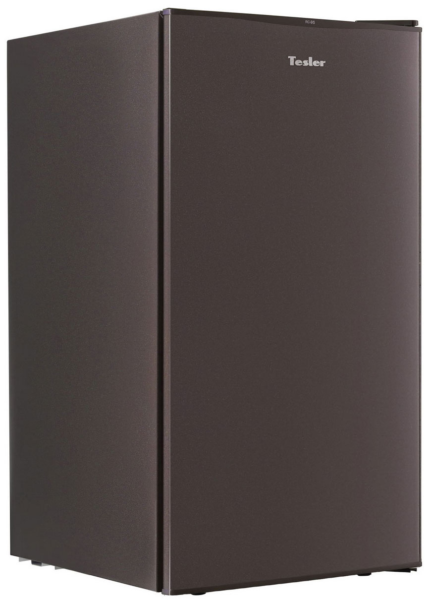 Однокамерный холодильник TESLER RC-95 DARK BROWN двухкамерный холодильник tesler rct 100 dark brown