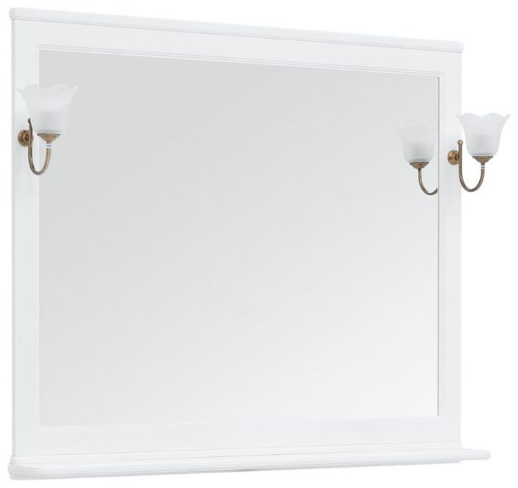 Изображение товара Зеркало Aquanet Валенса NEW 120 белое с полочкой, Россия