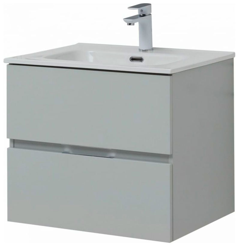 Изображение товара Тумба под раковину Aquanet Алвита New 60 с двумя выдвижными ящиками современная ванная