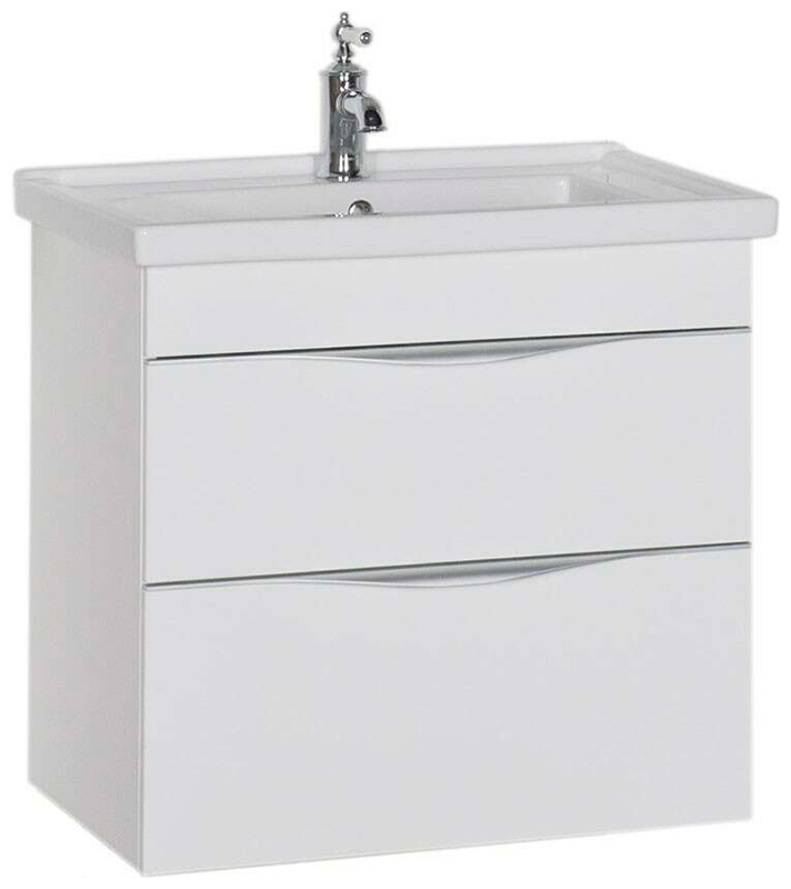 Изображение товара Тумба под раковину Aquanet Эвора 70 белый с выдвижными дверцами стиль модерн