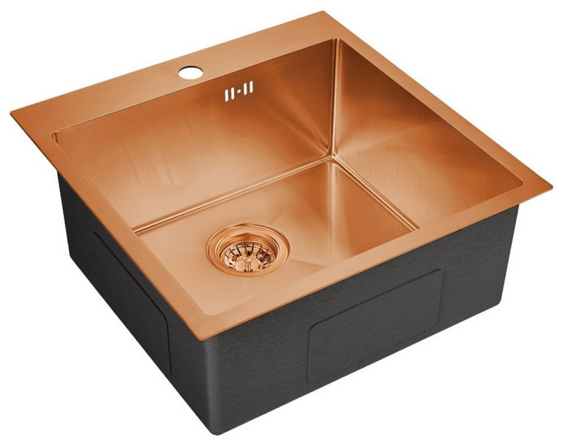 Изображение товара Кухонная мойка Emar EMB-116 PVD Nano Coppery из нержавеющей стали
