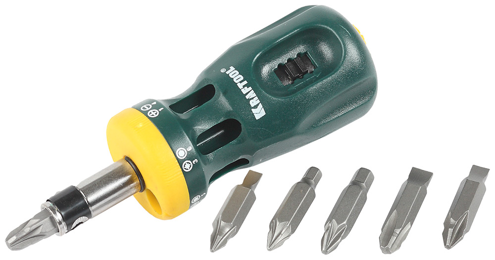 

Реверсивная отвертка с насадками Kraftool Kompakt-12 12-в-1, 26161-H13