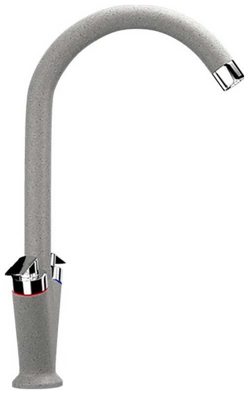 Изображение товара Кухонный смеситель Ulgran U-011 серый с поворотным изливом и аэратором
