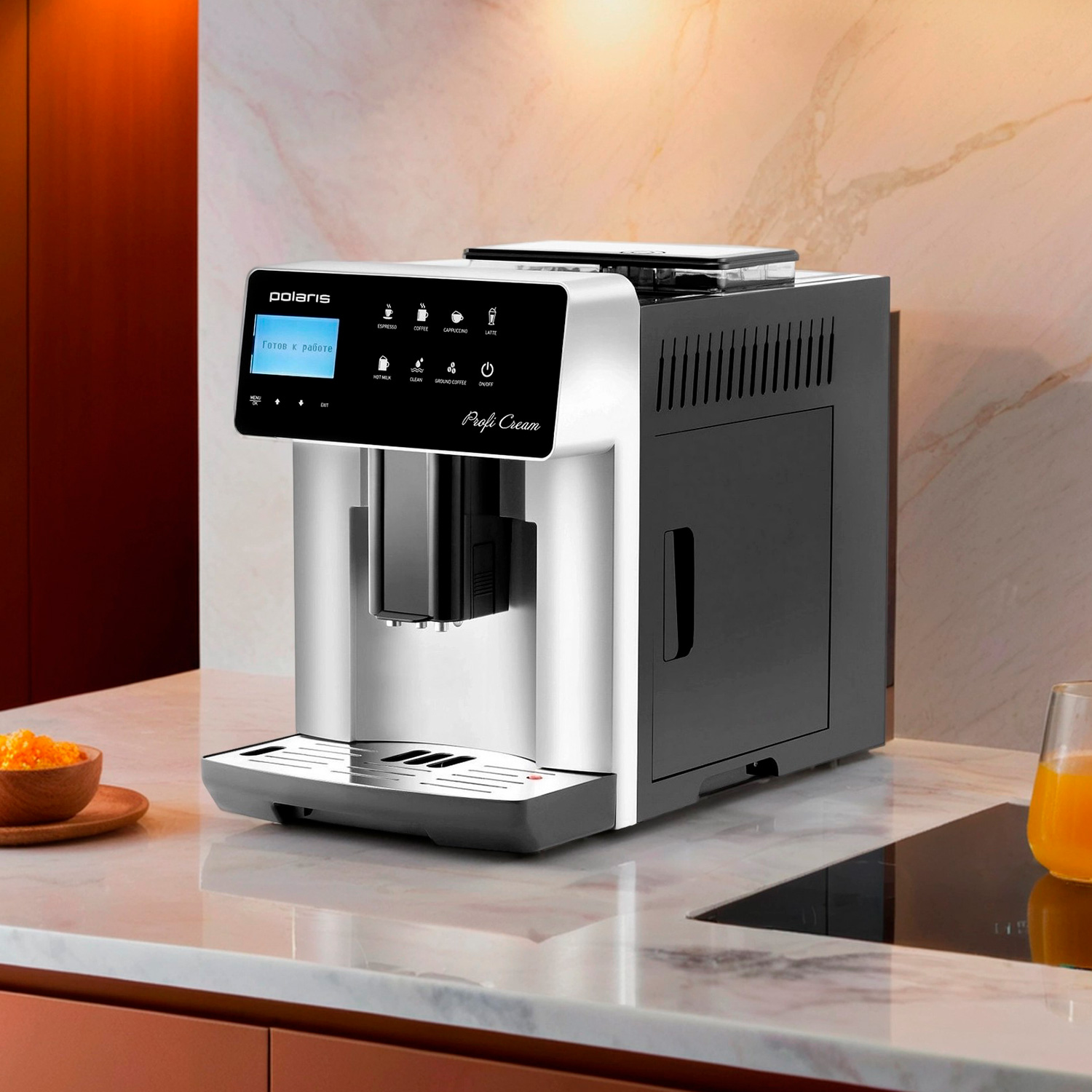 Изображение товара Кофемашина автоматическая Polaris PACM 2055AC черный серебряный
