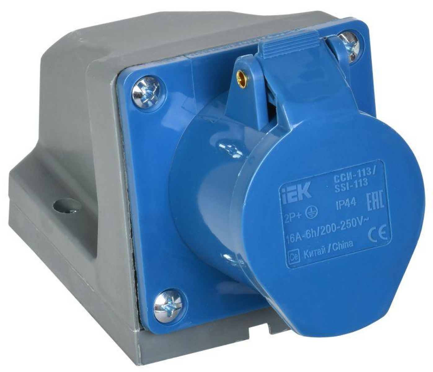 Изображение товара Розетка IEK ОП 16А 220В 2P+P Е IP44 для электромонтажа