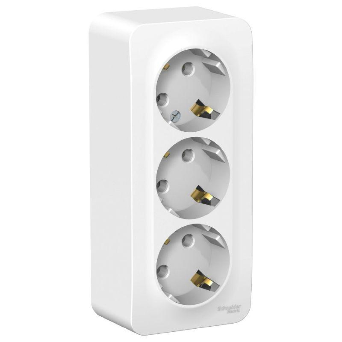 Изображение товара Розетки Systeme Electric Розетка 3-м ОП Blanca 16А IP20 250В с заземл. без защ. шторок с изолир. пластиной бел. SE