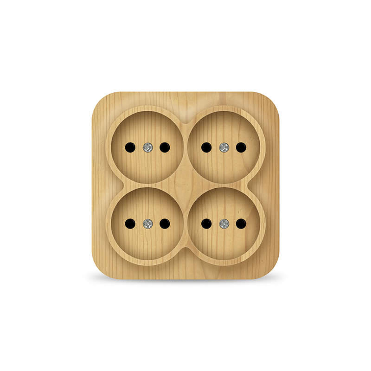 Изображение товара Розетка Ionich 4-м ОП 10А IP20 без заземления монтаж накладной пластиковая