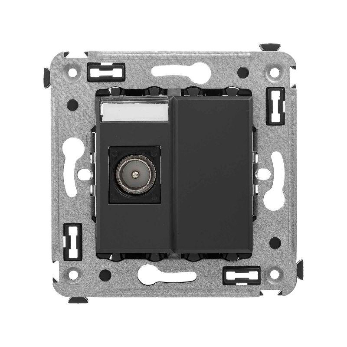 Изображение товара Телевизионная розетка DKC TV 1-м СП Avanti черный матовый