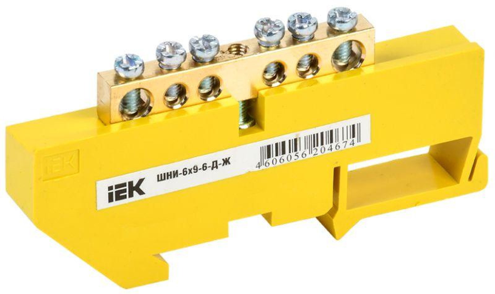 Изображение товара Изделия для электромонтажа IEK Шина PE "земля" на DIN-изоляторе ШНИ-6х9-6-Д-Ж
