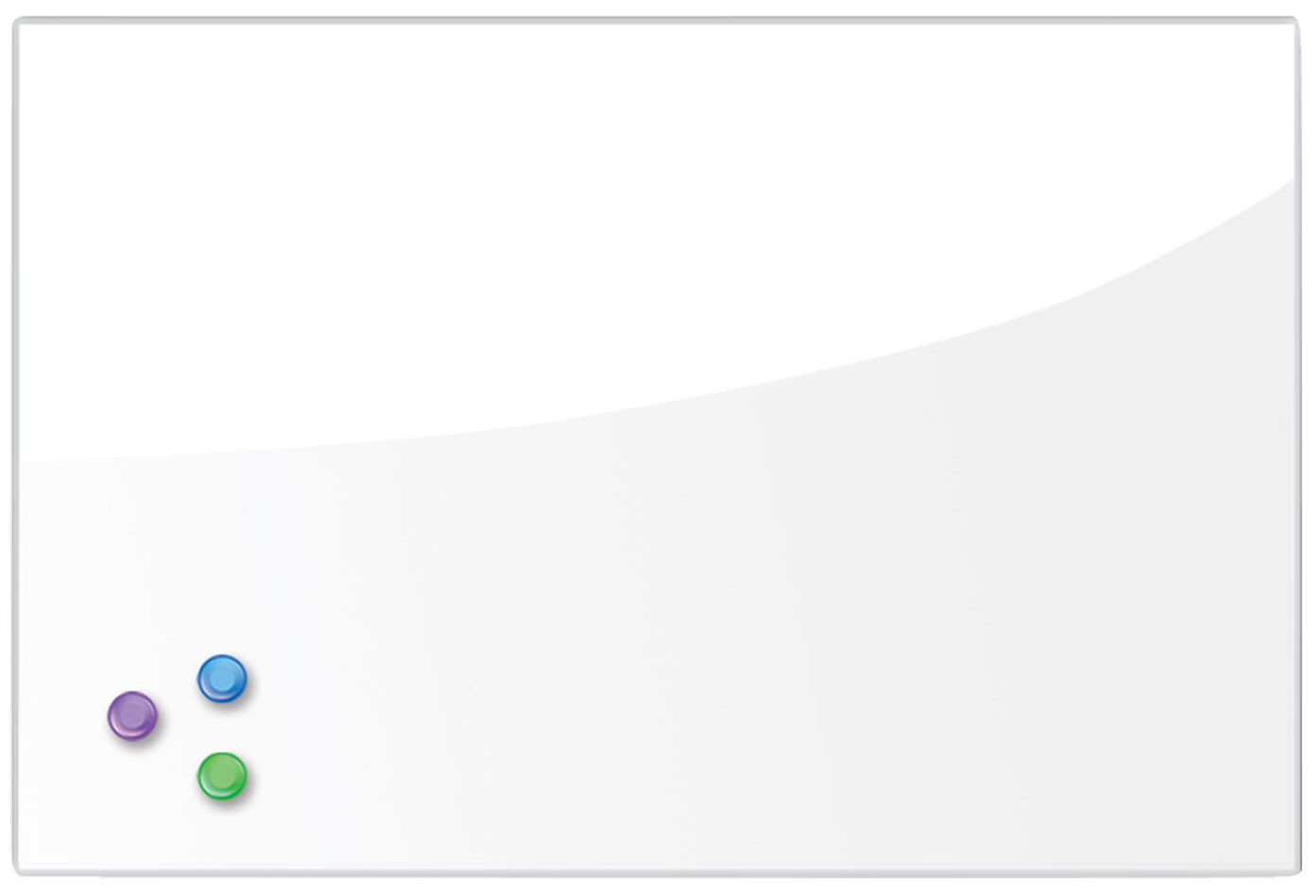 Изображение товара Доска магнитно-маркерная стеклянная Brauberg 40х60см 3 магнита белая 236744